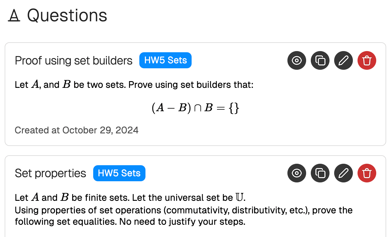 Extract questions